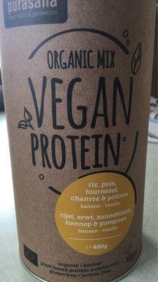 Mix De Protines  La Vanille Et Banane Bio - 400 G - Purasana