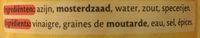 Moutarde Ingredients