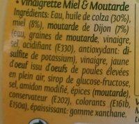 Vinaigrette Miel Moutarde Ingredients