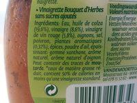 Vinaigrette Light Bouquet D'herbes Ingredients