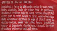 Gaufres De Lige Chocolat Belge Ingredients