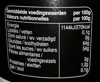 Sirop De Lige Nutrition Label
