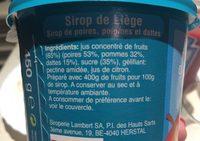 Sirop De Lige Ingredients