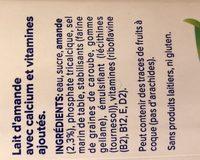 Lait D'amande Grille Ingredients