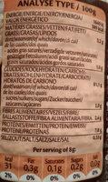 Galettes De Riz Complet Nutrition Label
