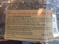 Mini Cookies Pepites Choco Ingredients