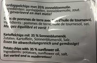 Croky Chips Naturel Ingredients