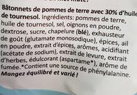 SuperFrites Paprika Ingredients