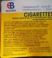 Cigarettes Choco Ingredients