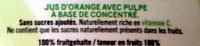 Jus D'orange Doux Ingredients