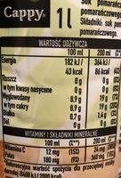 Cappy 100% Orange Ingredients