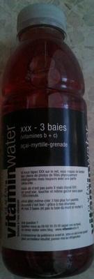 Vitaminwater Xxx - 3 Baies (vitamines B + C), Aa - Myrtille - Grenade