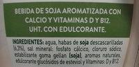 Soja Maravillosa AdeS Ingredients