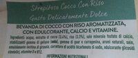 Strepitoso Cocco Ingredients