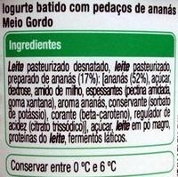 Iogurte Pedaos Anans Auchan Ingredients