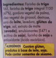 A Sua Tosta  Tosta De Trigo Integral Ingredients
