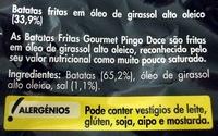 Batatas Fritas Gourmet Ingredients