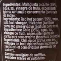 Piri-piri Hot Sauce Ingredients
