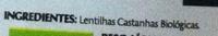 Lentilhas Sem Casca Ingredients