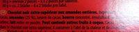 Bloc Noir Amandes Entires Ingredients
