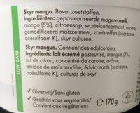 Isey SKYR Mangue Ingredients