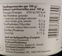 Isey SKYR Mangue Nutrition Label
