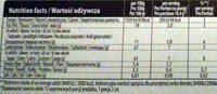 Chocolate Violets Nutrition Label