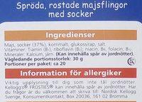 Kellogg's Frosties Original Ingredients