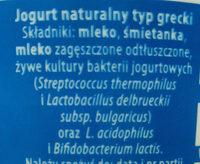 Bakoma Jogurt Naturalny Typ Grecki Ingredients