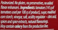 Ketchup Pikantny Ingredients