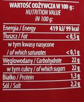 Ketchup Pikantny Nutrition Label