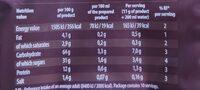 Hot Chocolate Drink Light Nutrition Label