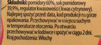 Pudl. Pomidory Krojone Kart. 390g Ingredients