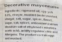 Majonez Dekoracyjny Ingredients