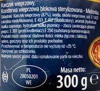 Karczek Wieprzowy Ingredients