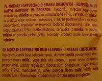 Cappuccino O Smaku Rumowym Ingredients