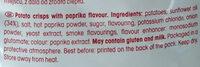 Crunchips Paprika Crisps Ingredients