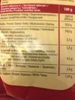 Paluszki Nutrition Label