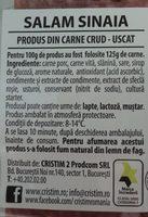 Cris-Tim Salam Sinaia Ingredients