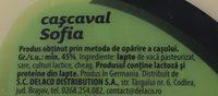 Delaco Cascaval Sofia Ingredients