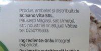 SanoVita Rondele Din Grau Expandat Ingredients