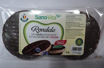SanoVita Rondele Din Grau Expandat Cu Glazura De Cacao