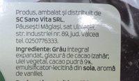SanoVita Rondele Din Grau Expandat Cu Glazura De Cacao Ingredients