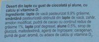 Fulga Desert Din Lapte Cu Ciocolata Si Alune Ingredients