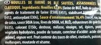 Soba Classique Ingredients
