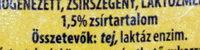 Laktzmentes Tej 1,5% Ingredients