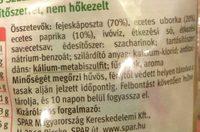 Vegyes Szeletelt Savanysg Ingredients