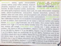 One A Day (100tabs) Biotech Usa Ingredients