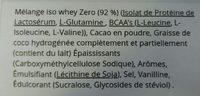 Iso Whey Zro Ingredients