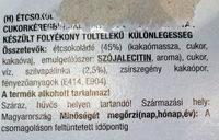 Plinks Csokold, Szilva Ingredients